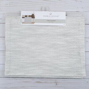 Table Runner 14x70 Sarah Stripe Ivory Black